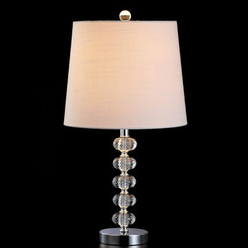 Kevin 22" Glass/Metal LED Table Lamp - JONATHAN Y